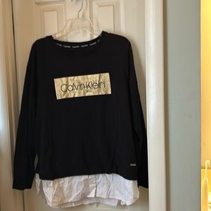 Calvin Klein sweater with blouse bottom